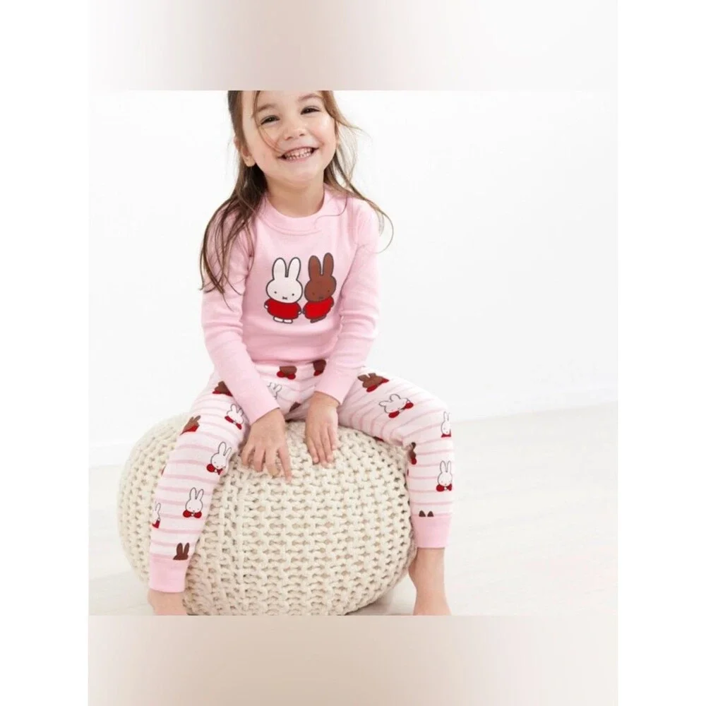 Hanna Andersson Miffy Print Long John Pajama Set Size 8